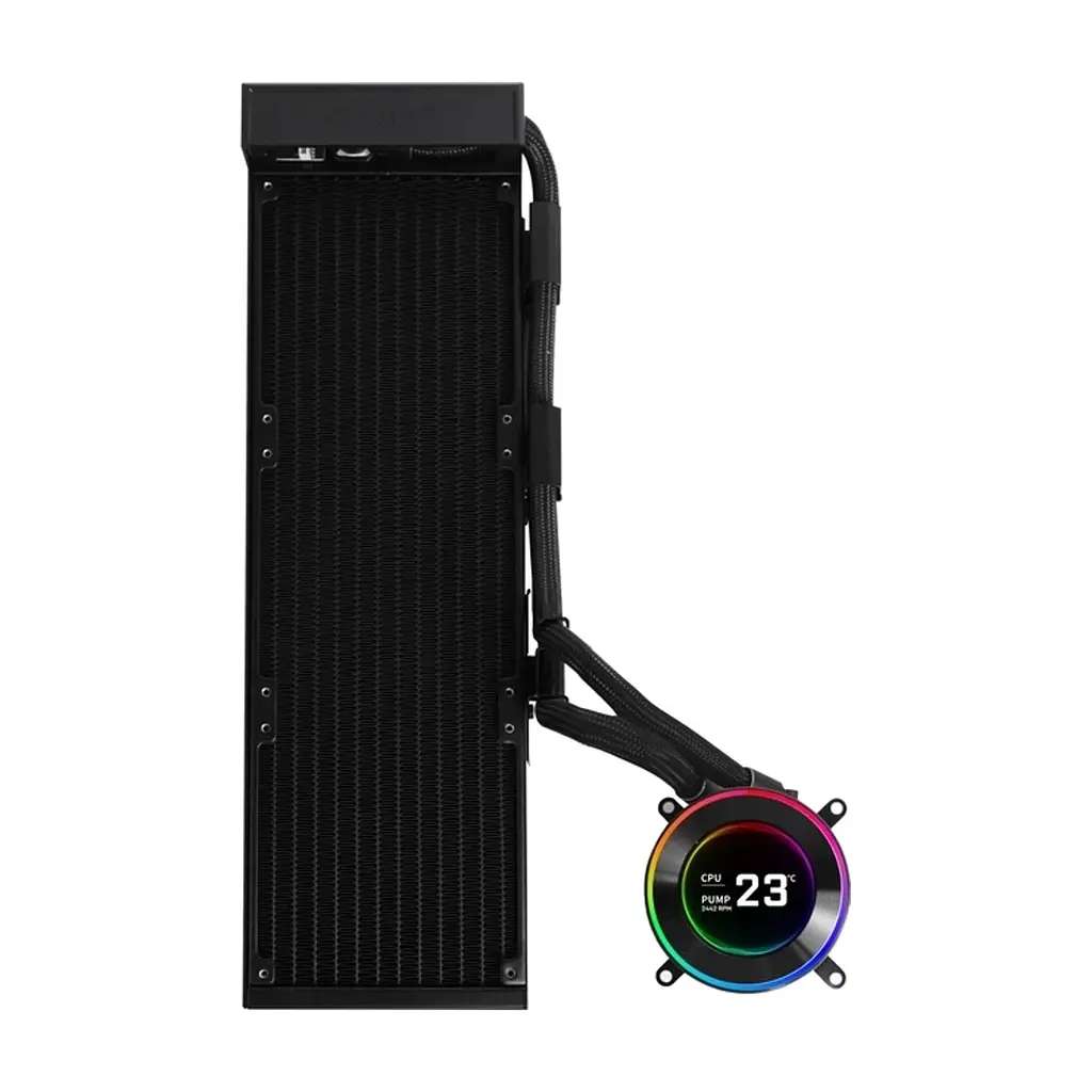 Система рідинного охолодження Lian Li HydroShift II LCD-C 360 FANLESS, Black (G89.GHS2LCD36B.00) - фото 2