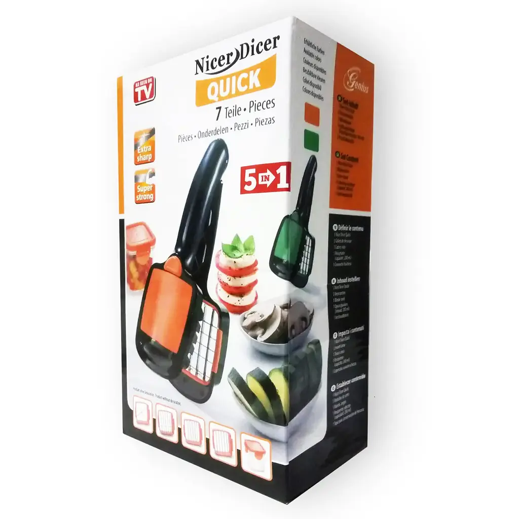 Універсальна овочерізка подрібнювач Quick 5 в 1 мультислайсер, Nicer Dicer 84333 - фото 6