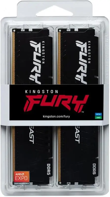 Модуль памяті DDR5 2x8GB/5200 Kingston Fury Beast Black (KF552C40BBK2-16) - фото 3