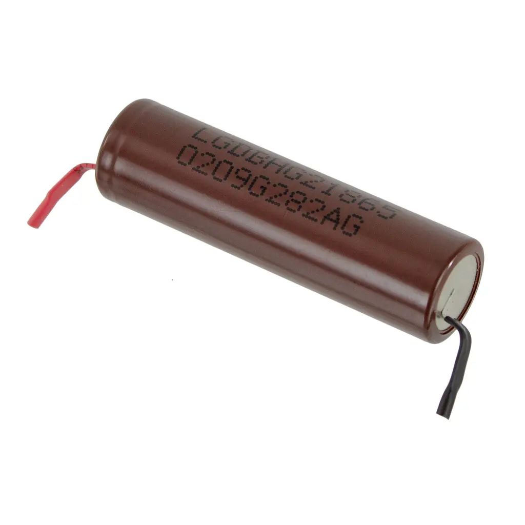 Акумулятор 18650 LG HG2 3000 mAh U-Tags високострумовий під паяння з нікелевою стрічкою 20А (18853) - фото 4