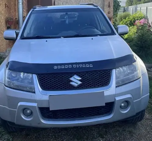 Дефлектор капоту мухобійка для Suzuki Grand Vitara 2005- Евро Крепление (Vip Tuning) - фото 3