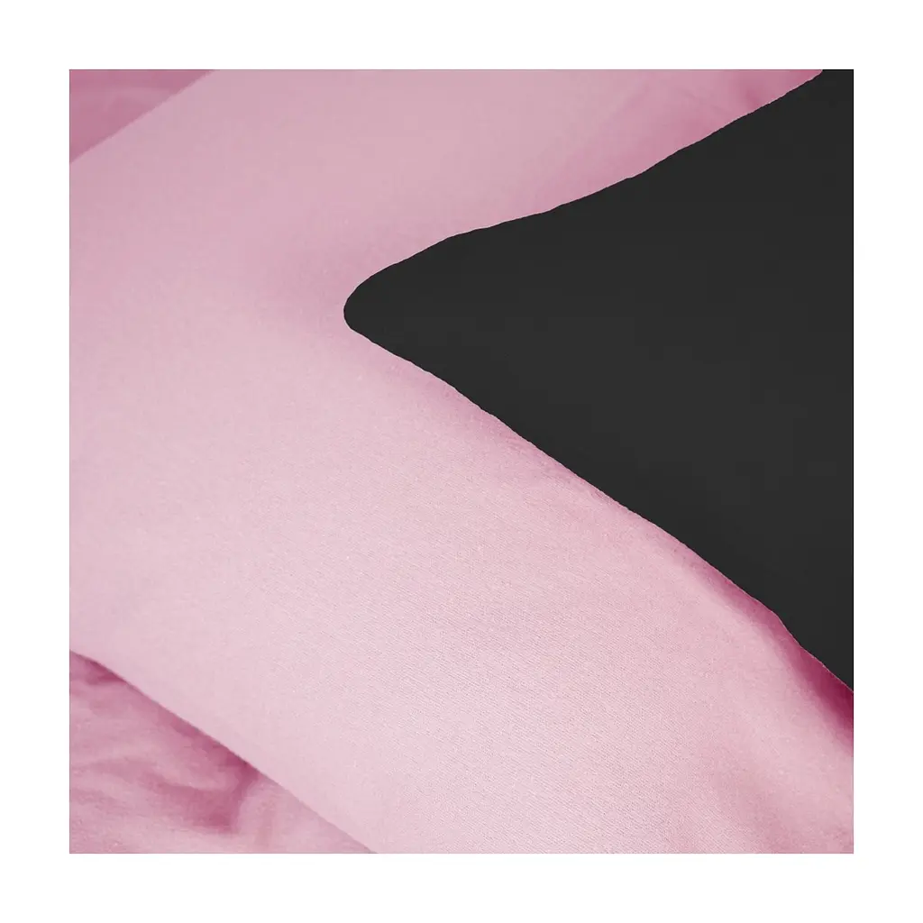 Постільна білизна MirSon 002-008 Black/Pink Фланель 2x143x210 Сімейний (2200009661877) - фото 3