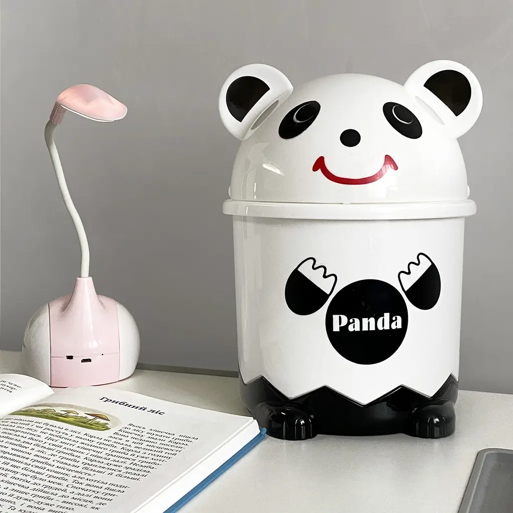 Відро для сміття MBM My Home настільне з кришкою 3.2 л біле (BIN-07 3,2L WHITE) - фото 4