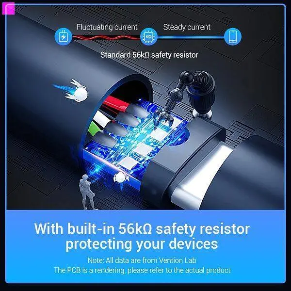 Кабель Vention USB to Type-C 3A Quick Charge 1 м Black (COKBF) - фото 3