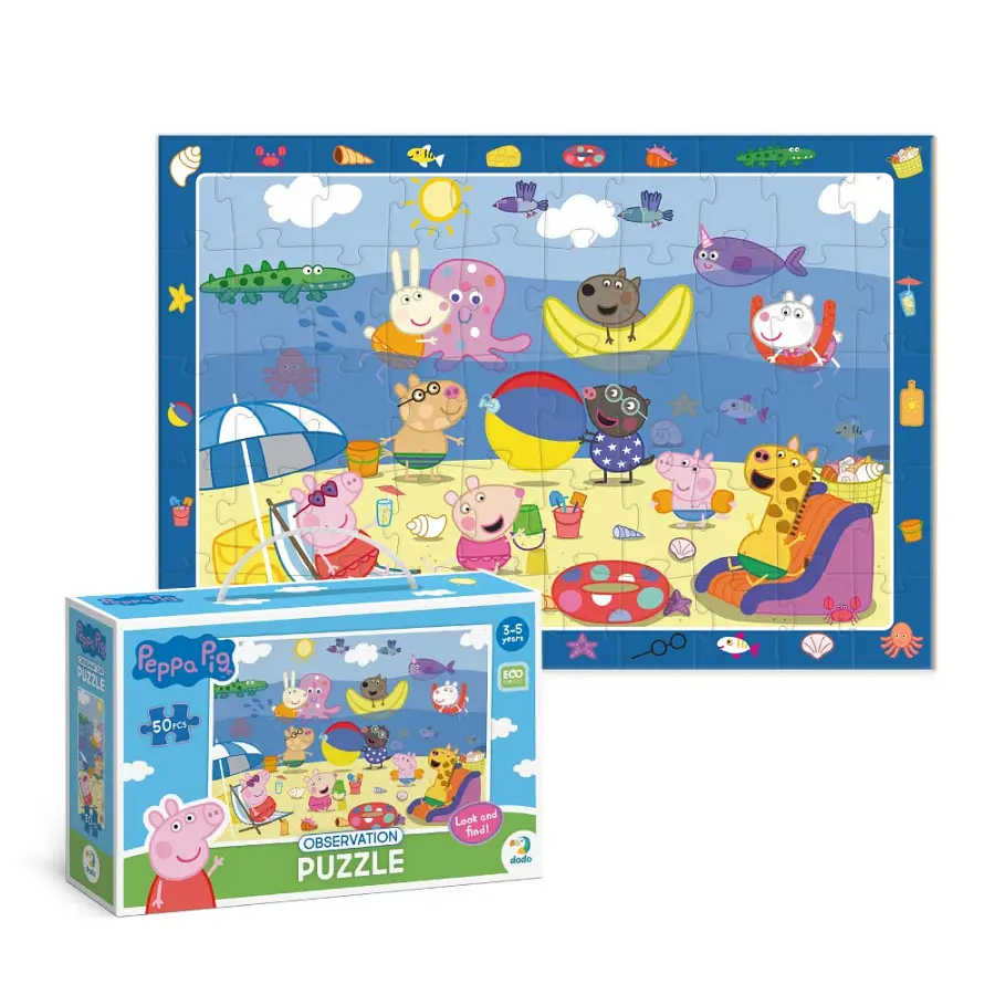 Обсерваційний пазл DoDo Peppa Pig Літні канікули 50 елементів (200473) - фото 2