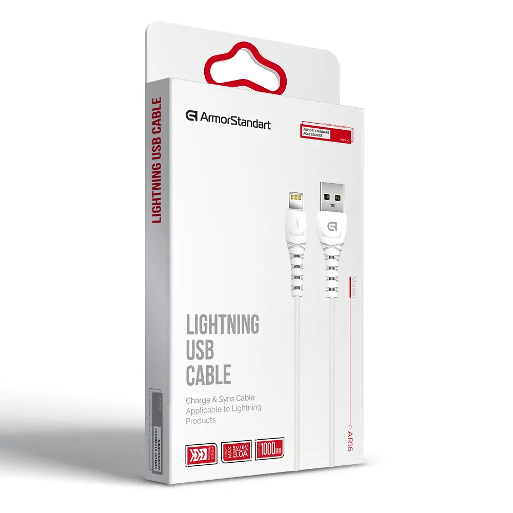 Кабель ArmorStandart AR16 Lightning 3A 1m White (ARM59534) - фото 6