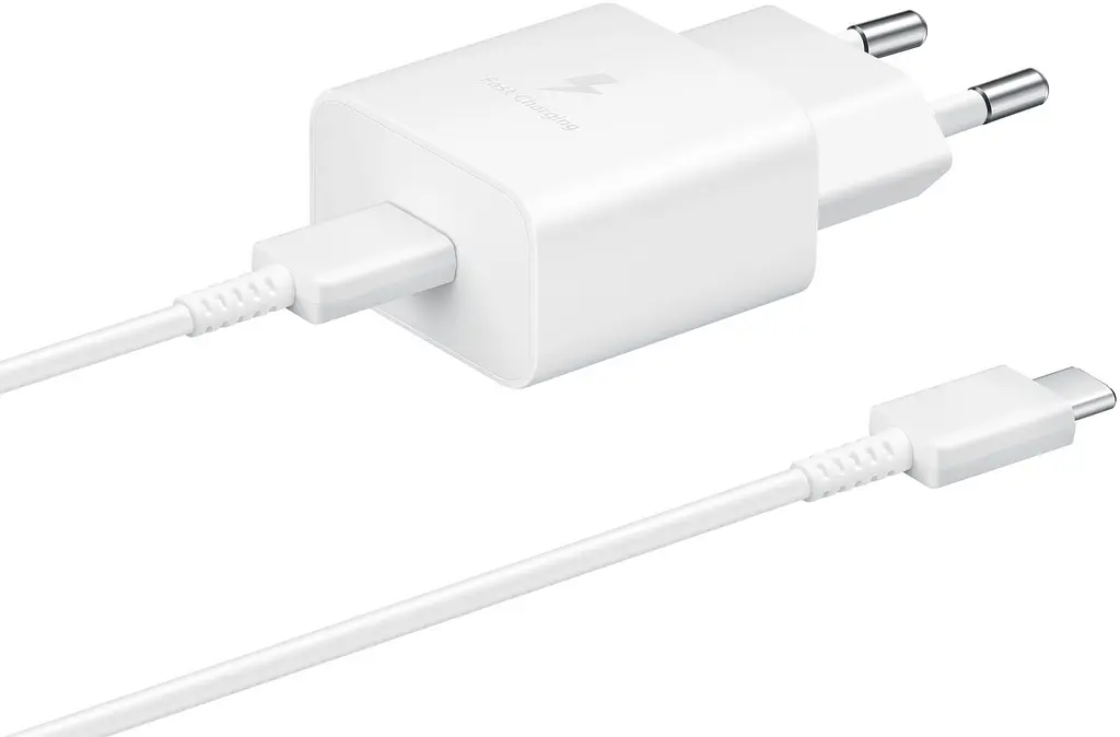 Samsung Зарядное устройство сетевое 15Вт USB-С, кабель USB-C > USB-C, 1 м, белый - фото 2