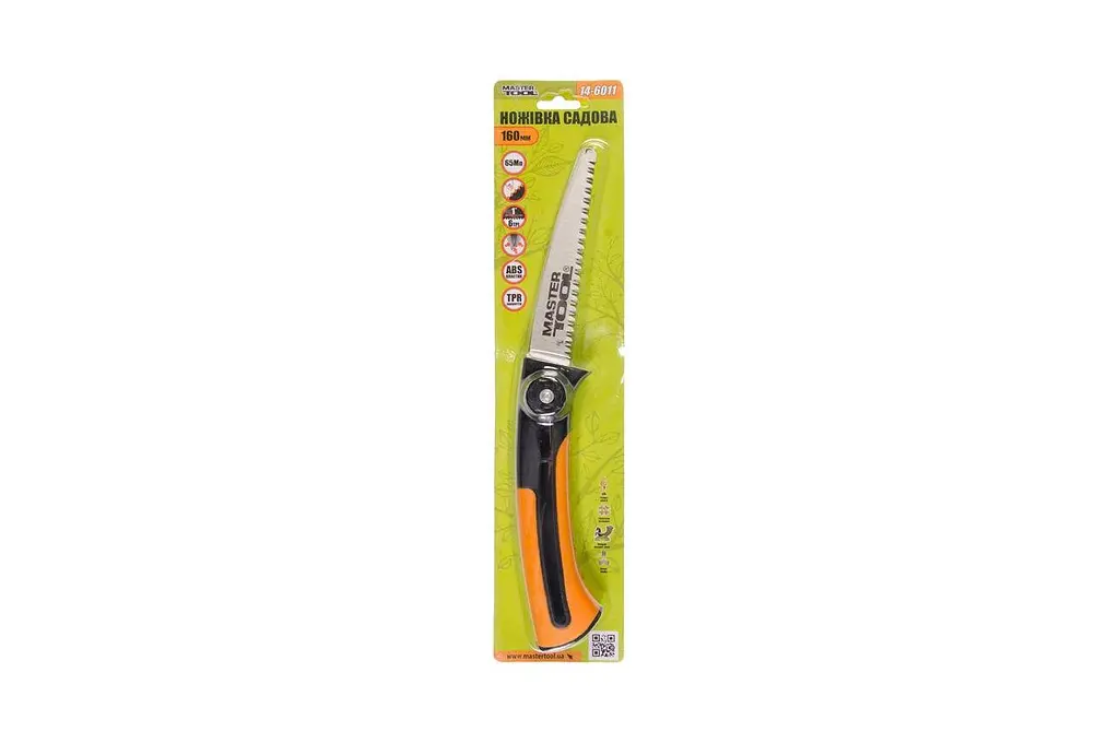 Пила ручна для обрізки гілок садова Mastertool 160 мм x 7T x 1" x 3D висувна 14-6011 - фото 3