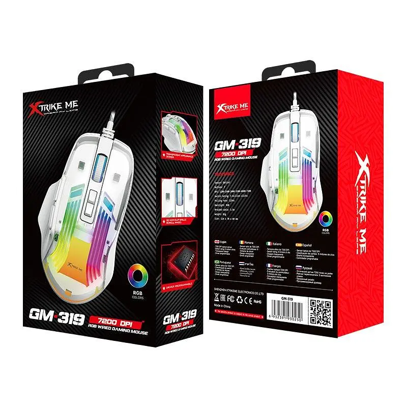 Миша ігрова XTRIKE ME programmable GM - 319 wired mouse |1200-7200 6 step dpi| - фото 3