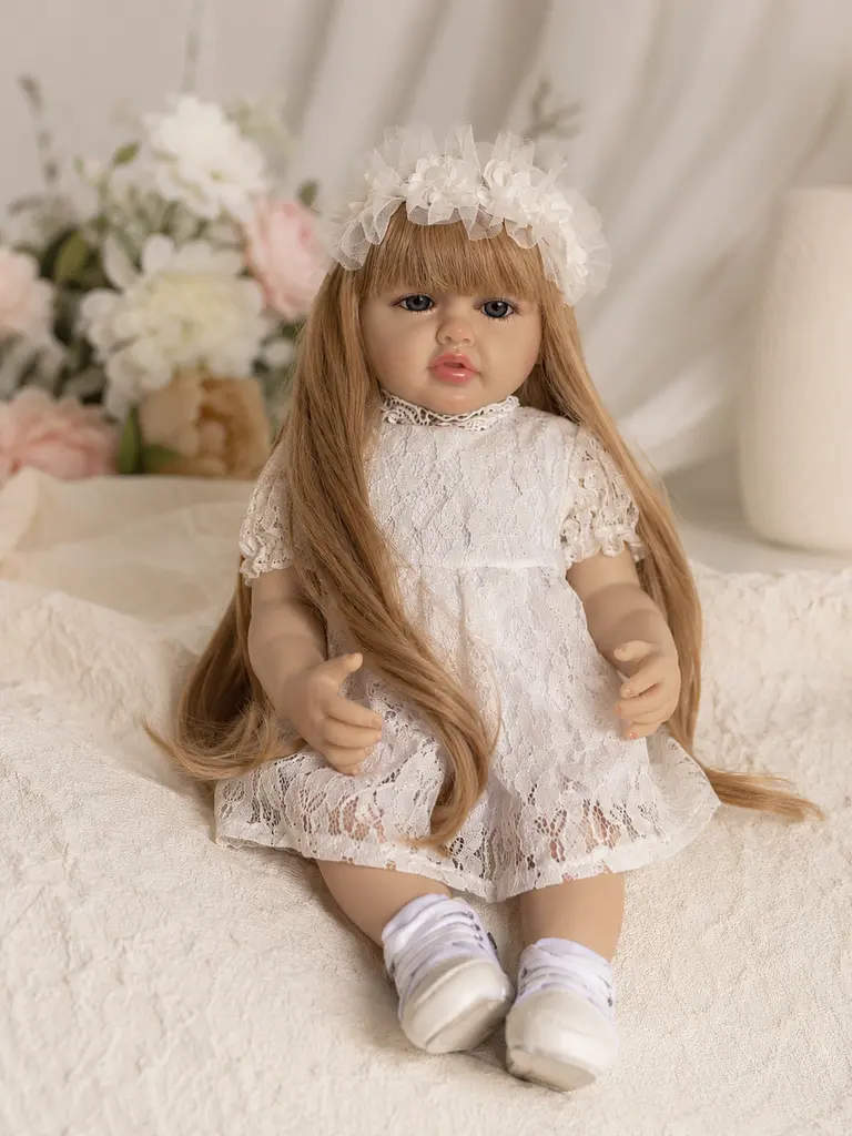 Реалістична Кукла Реборн 55 см повністю вінілова Doll Reborn Baby К0100313 - фото 2