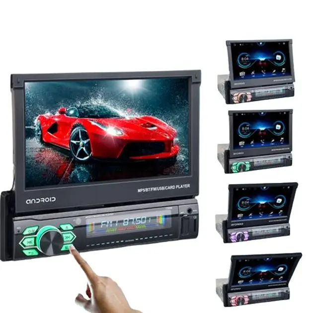 Автомагнитола 1DIN с выдвижным сенсорным экраном 7 дюймов, GPS, BT, WI-FI, USB, AUX, XPRO 7188A (7188A_4158) - фото 2