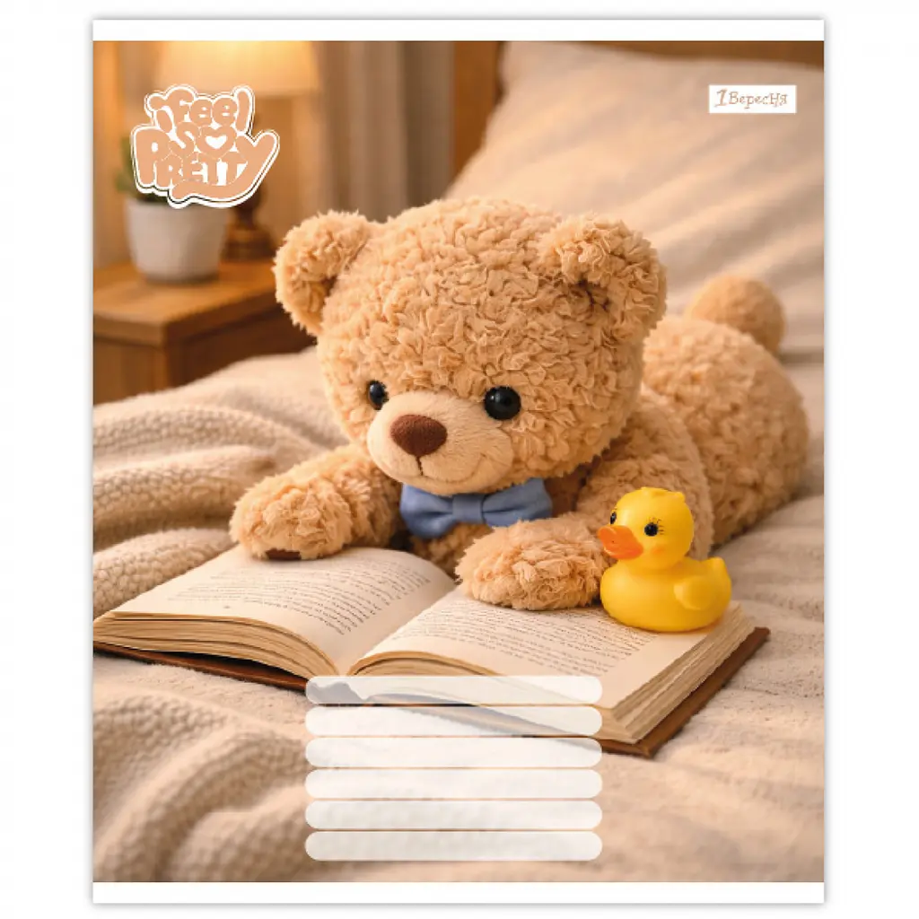 Зошит шкільний 1Вересня Bear stories А5 18 аркушів клітинка 25 шт. (768972) - фото 2