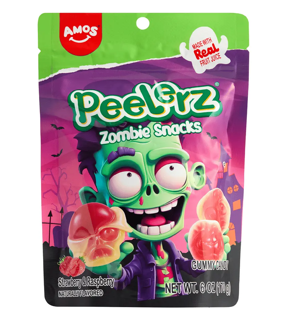 Жувальні цукерки Amos Halloween Peelerz Zombie Snacks 170г