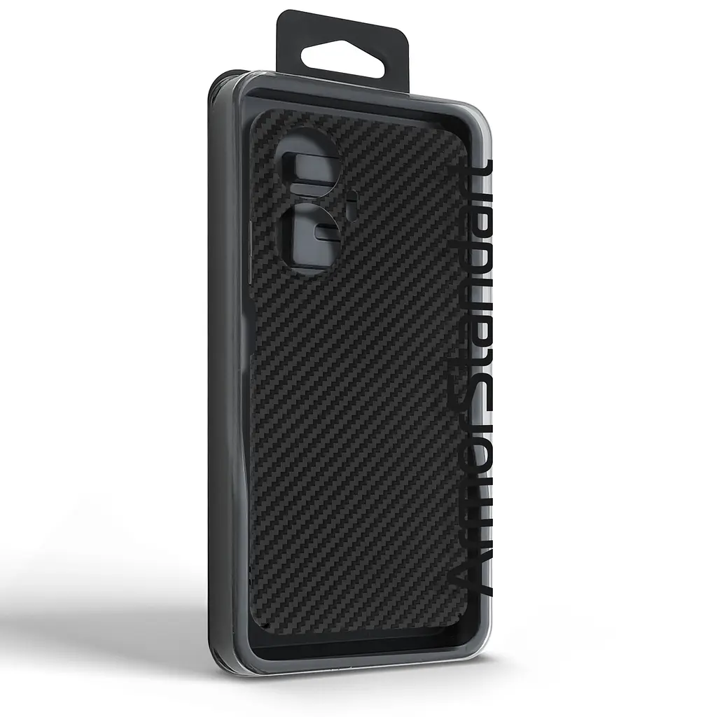 Карбоновый чехол для Realme C55, LikeCarbon, черный, панель, защитный чехол-накладка, ультратонкий и легкий, противоударный, обеспечивает защиту от ударов, падений и царапин, ArmorStandart (ARM71939) - фото 3