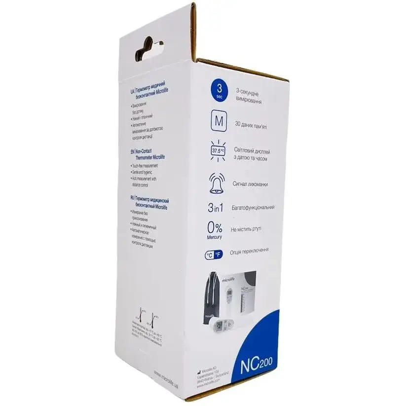 Инфракрасный бесконтактный термометр Microlife NC 200 гарантия  - фото 4