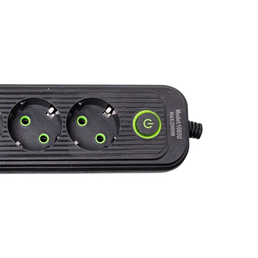 Сетевой фильтр-удлинитель Yiwu HP-5-13MF EURO 1085U 2,8 м 4 розетки 3 USB черный  - фото 4