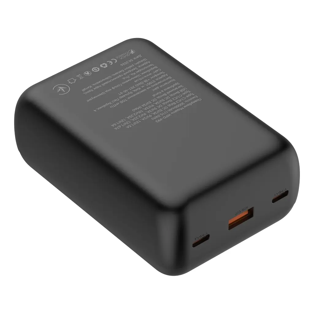 Батарея універсальна Atria 30000mAh, PD/22.5W, QC/3.0 (WPD-P93) - фото 4