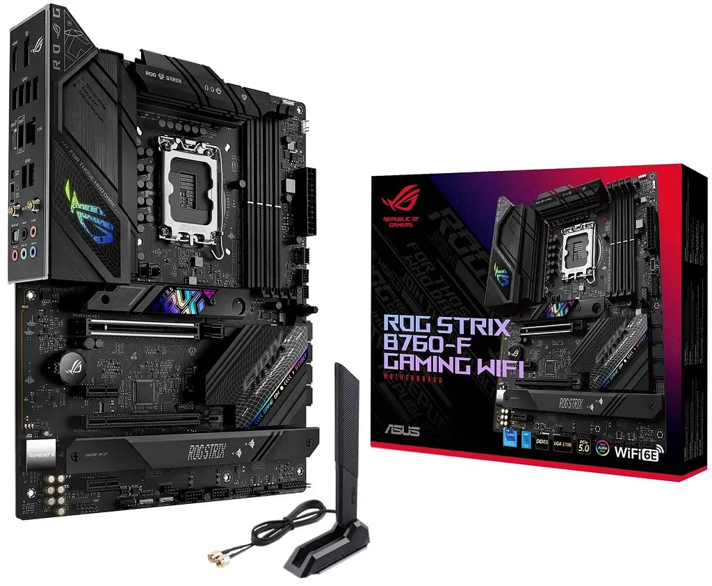 Материнская плата ASUS ROG STRIX B760-F GAMING WIFI (ROG STRIX B760-F GAMING WIFI) (Socket 1700, Intel B760, ATX) Б/у - фото 4