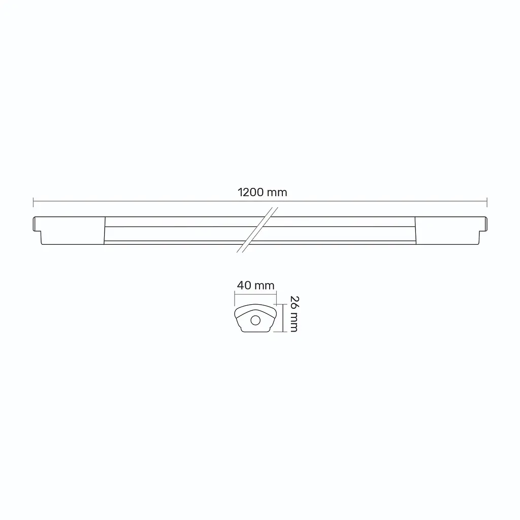 LED світильник лінійний магістральний Titanum 36W 1.2м 6500K IP65 (29160-000) - фото 9