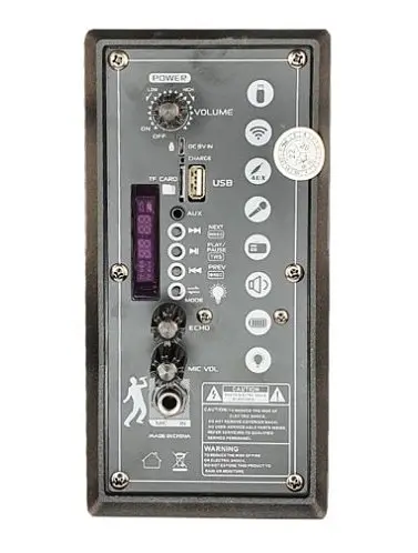 Колонка Big PK-1211 bluetooth + мікрофон (360х280х560) USB/MO3/FM/TWS Чорний - фото 5