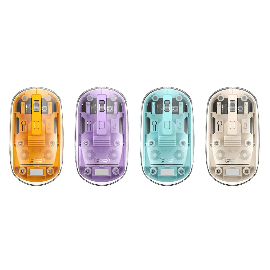 Мишка XO M12 Wireless Transparent/Yellow (M12 Yellow) - фото 4
