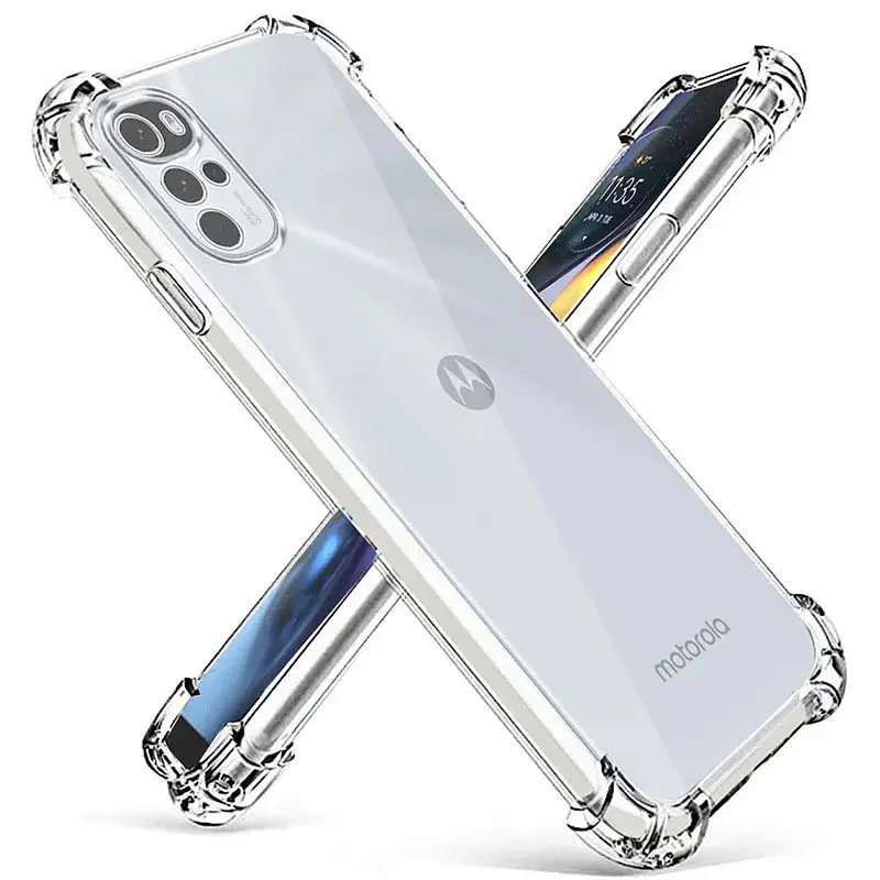 TPU чохол GETMAN Ease logo посилені кути Full Camera для Motorola Moto G22 Безбарвний (прозорий) - фото 3