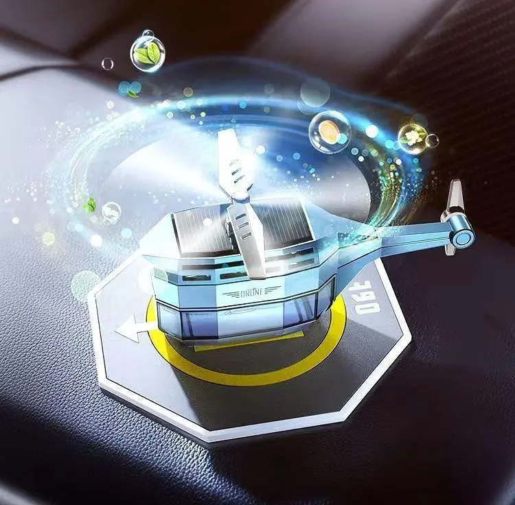 Автомобільний ароматизатор Вертоліт на сонячній батареї Drone Car Fragrance із обертанням 360° - фото 5