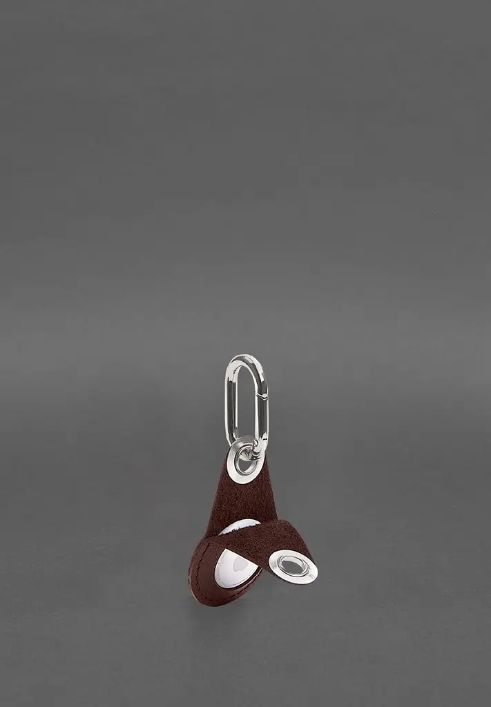 Кожаный чехол для Apple AirTag Бордовый - фото 4