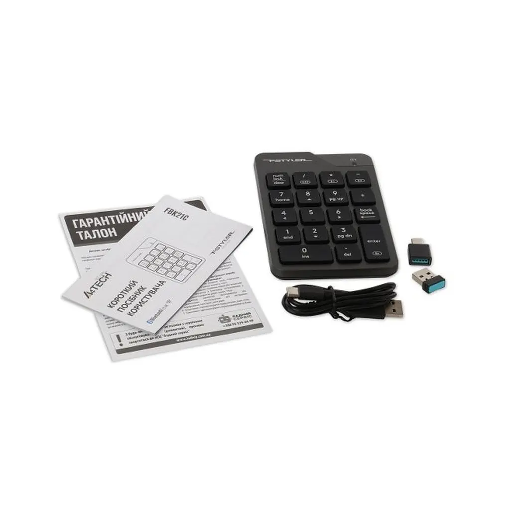 Клавіатура A4Tech FBK21C Wireless/Bluetooth Smoky Grey (4711421995108) - фото 10