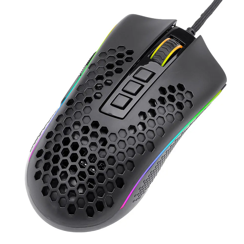 Мишка Redragon Storm M808 RGB Optical, ігрова, 12400dpi., 7кн., Ultralight чорна - фото 8