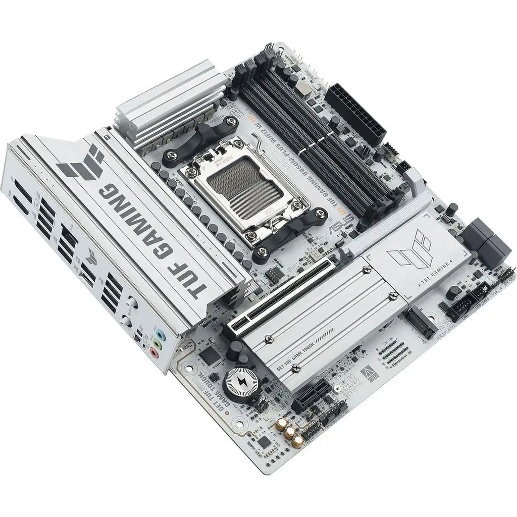 Материнська плата ASUS TUF GAMING B850M-PLUS WIFI7 WHITE (TUF GAMING B850M-PLUS WIFI7 W) (Socket AM5, AMD B850, Micro-ATX) - фото 4