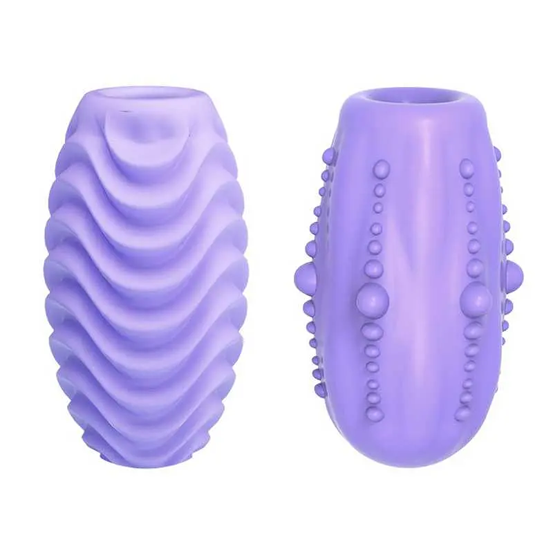 Мастурбатор-яйце Pretty Love Romantic Double Sided Egg, 8.6х4.6 см (фіолетовий) - фото 4