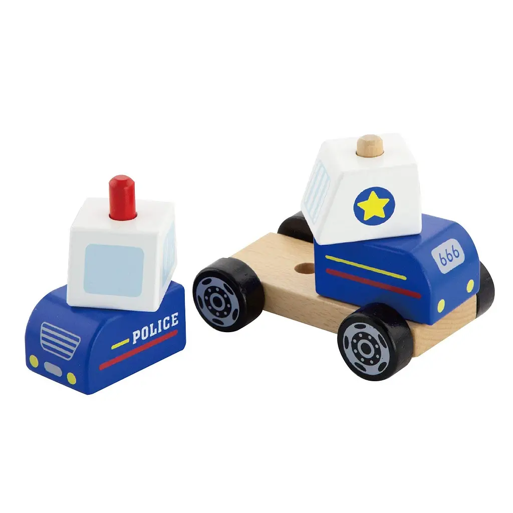 Пирамидка Viga Toys Полицейская машинка деревянная (50201) - фото 2