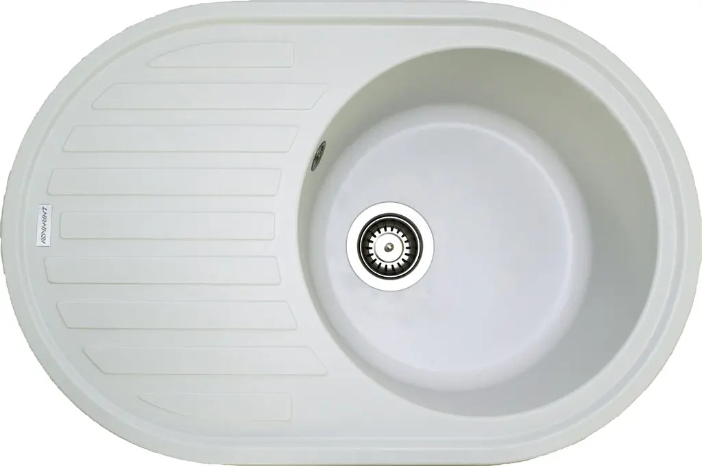 Кухонна мийка Adamant ELLIPSIS біла 765x495x200 мм, з крилом 76,5 см - фото 3
