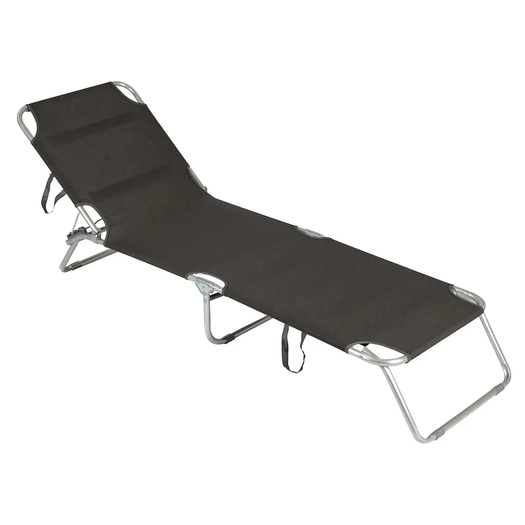 Ліжко розкладне Bo-Camp Sun Lounger 3 Positions Anthracite (1304480) - фото 3