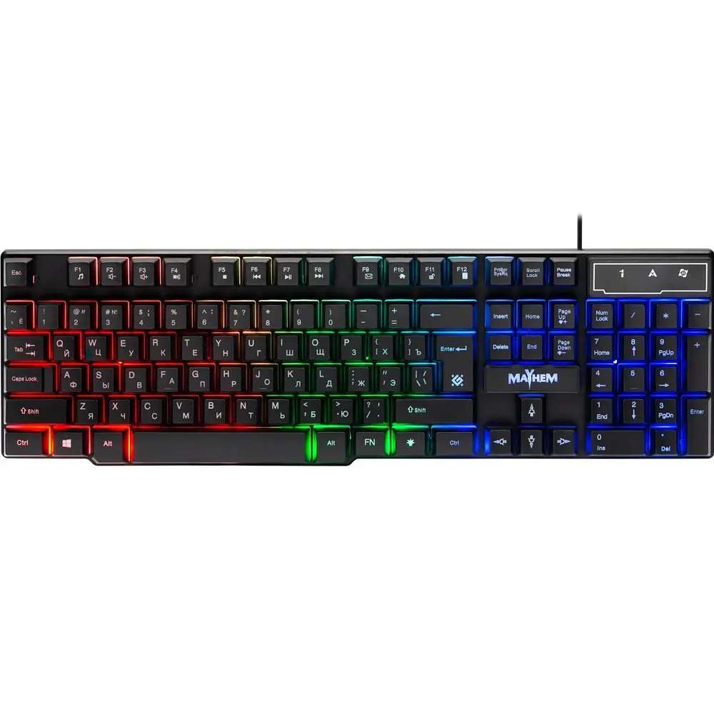 Клавіатура Defender Mayhem GK-360DL RGB USB UA Black (45362) - фото 3
