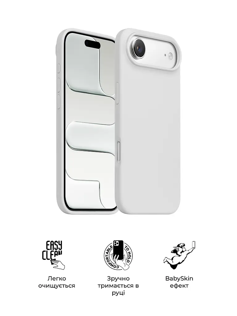 Силиконовый чехол с MagSafe для Apple iPhone 17 Air, ICON2 MagCase, белый, противоударный, панель с мягкой подкладкой, защита всего корпуса, поддержка беспроводной зарядки, совместим с защитными стеклами и пленками, ArmorStandart (ARM86668) - фото 3