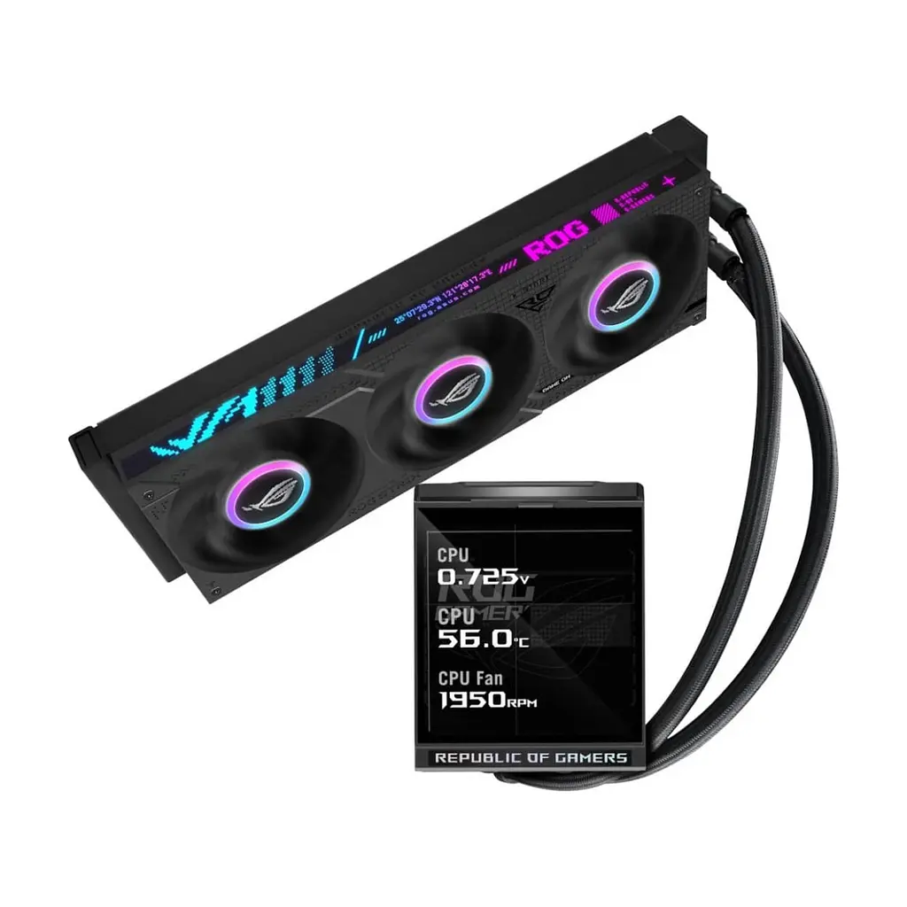 Система рідинного охолодження ASUS ROG STRIX LC IV 360 ARGB LCD (90RC01M1-B0EAY0) - фото 3