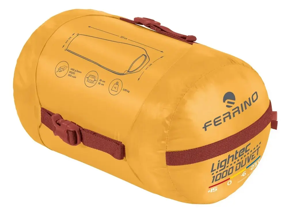 Спальний мішок Ferrino Lightec 1000 Duvet RDS Down -6°C Yellow (86702NGG) - фото 3