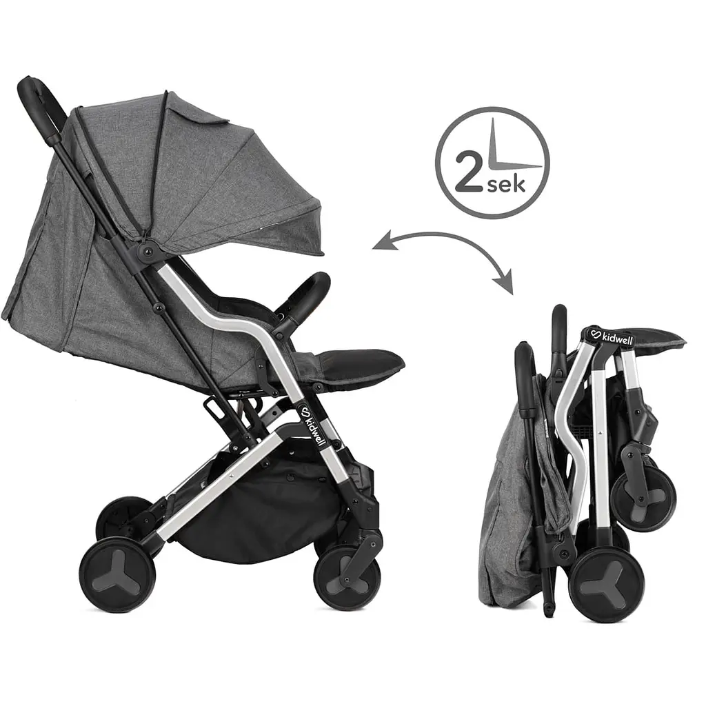Прогулочная коляска Kidwell Mavero Silver/Black - фото 5