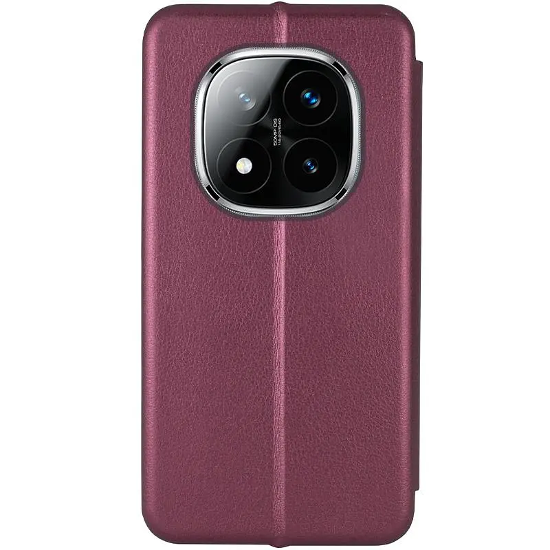 Шкіряний чохол-книжка Classy для Xiaomi Redmi Note 15 Pro 5G Бордовий - фото 3