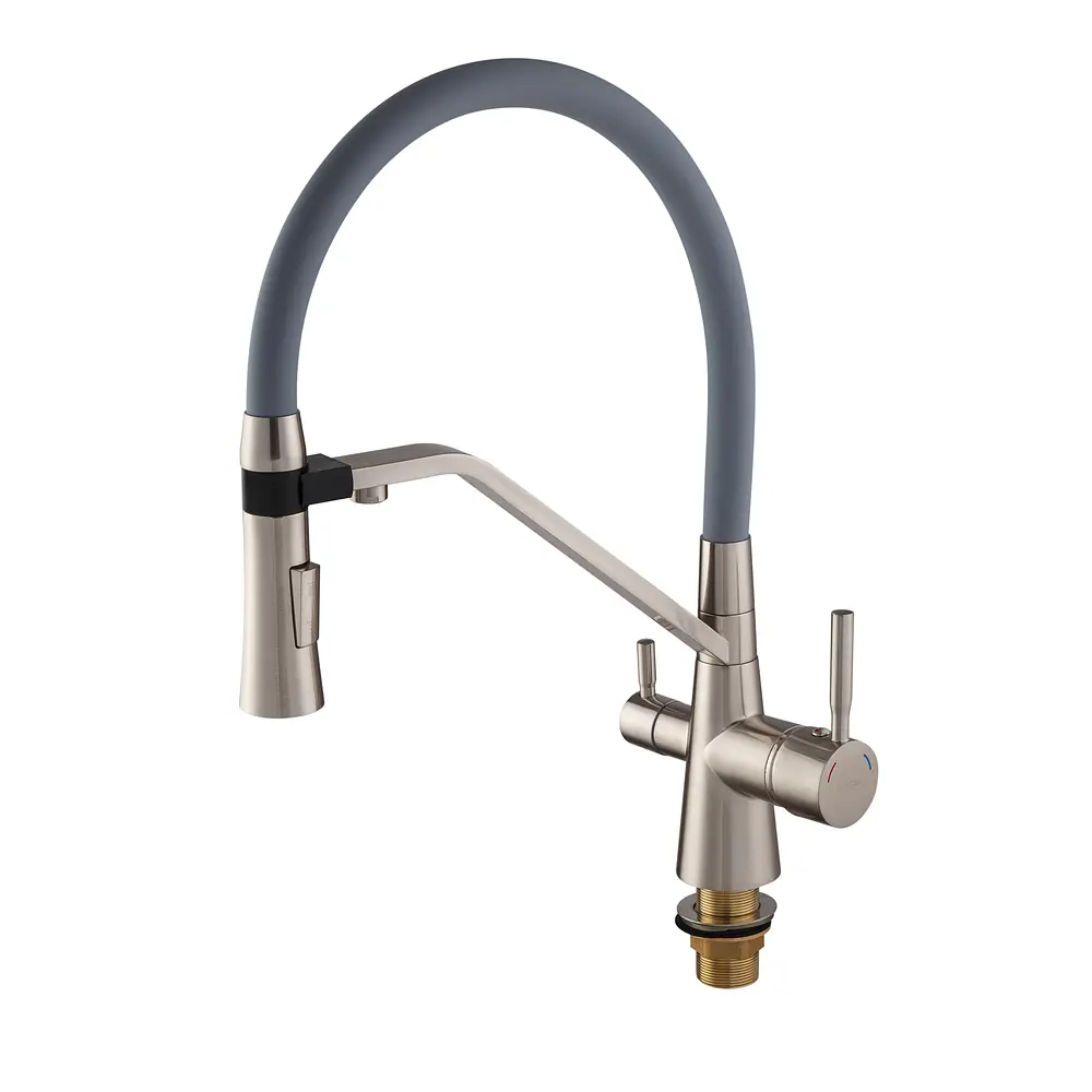 Смеситель для кухни Mixxus Premium Magnet 021 SS Color с гибким изливом MI6976 Нержавеющая сталь - фото 3