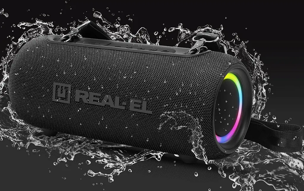 Портативная колонка REAL-EL RX725 15W Bluetooth TWS, RGB, Black - фото 8