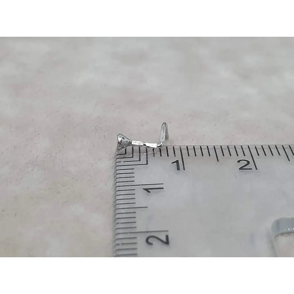 Золотая серьга-пирсинг Астор в нос с фианитом. 2182525Б - фото 5