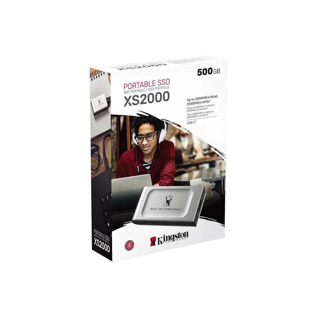 Портативний SSD Kingston XS2000 BOC 500GB USB 3. 2 Gen2 (2x2) Type-C 3D NAND - фото 3
