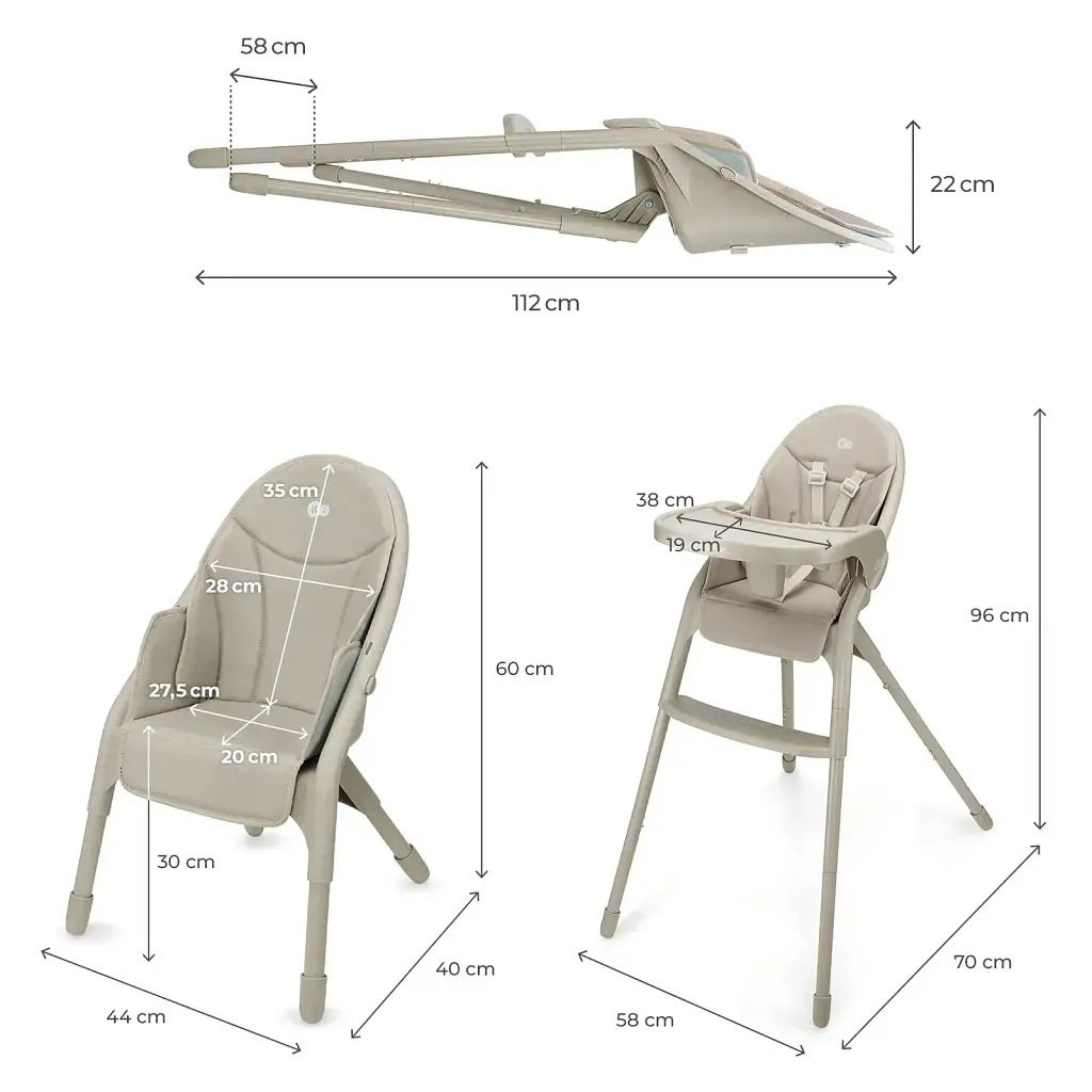 Стільчик для годування Kinderkraft Dinnly Beige (KHDINN00BEG0000) - фото 9