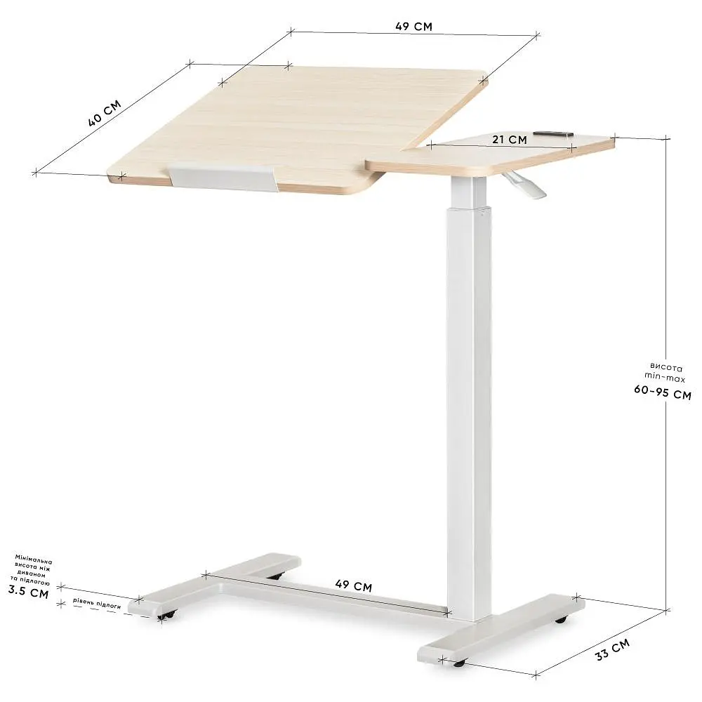 Стіл Hommex Mobidesk Duo USB Maple ( ТН-010-2 Maple) - фото 2