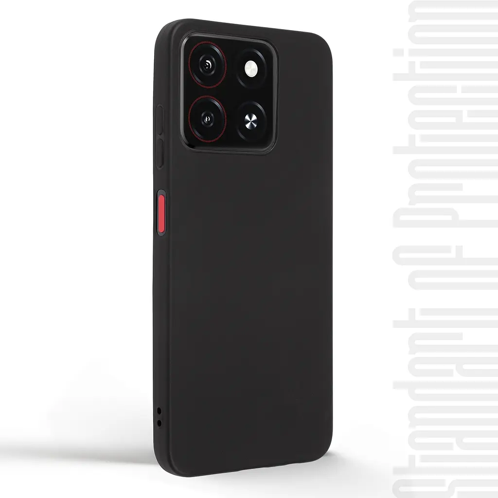Чехол-накладка для смартфона ZTE Blade A55 4G/A35 4G, противоударный, силиконовый, термополиуретановый (ТПУ), с защитой камеры и корпуса, черный, защита всего корпуса, ArmorStandart (ARM81528) - фото 2