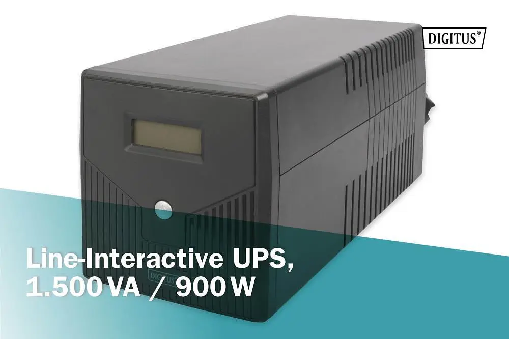 Джерело безперебійного живлення Assmann UPS LINE-INTERACTIVE 1500VA 900W DN-170075 Black - фото 2