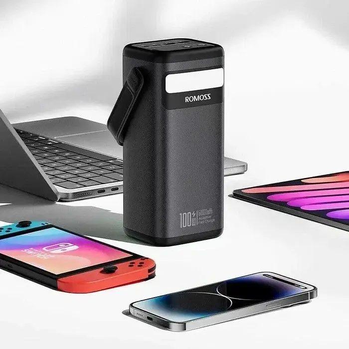 Внешний аккумулятор - портативное зарядное Romoss PMT60 60000mAh 100W - фото 4